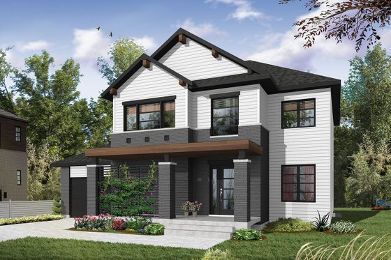 Exterior - Front Elevation 4 for Craftsman House Plan #23-2659 - 4 bed, 3 bath