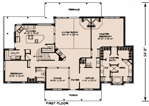 Country Floor Plan - Main Floor Plan #140-150
