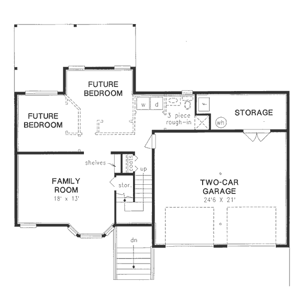 Traditional Floor Plan - Lower Floor Plan #18-9328