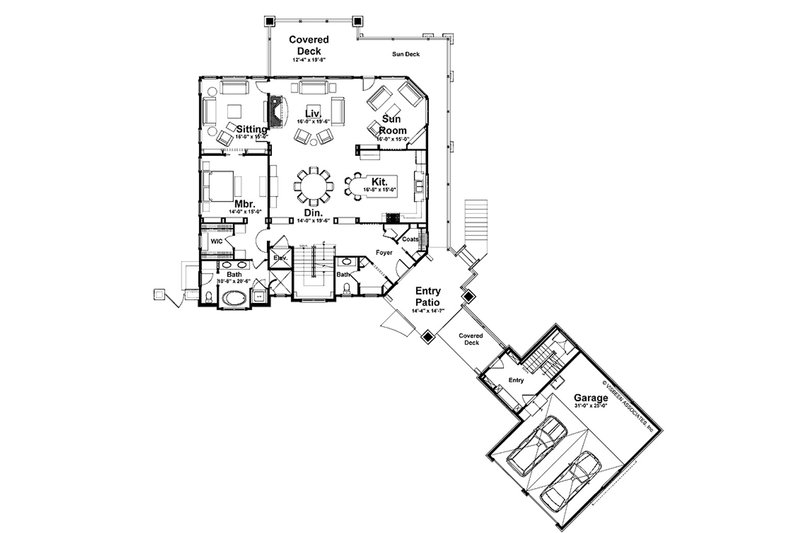 Dream House Plan - Floor Plan - Main Floor for Farmhouse House Plan #928-434 - 4 bed, 3.5 bath