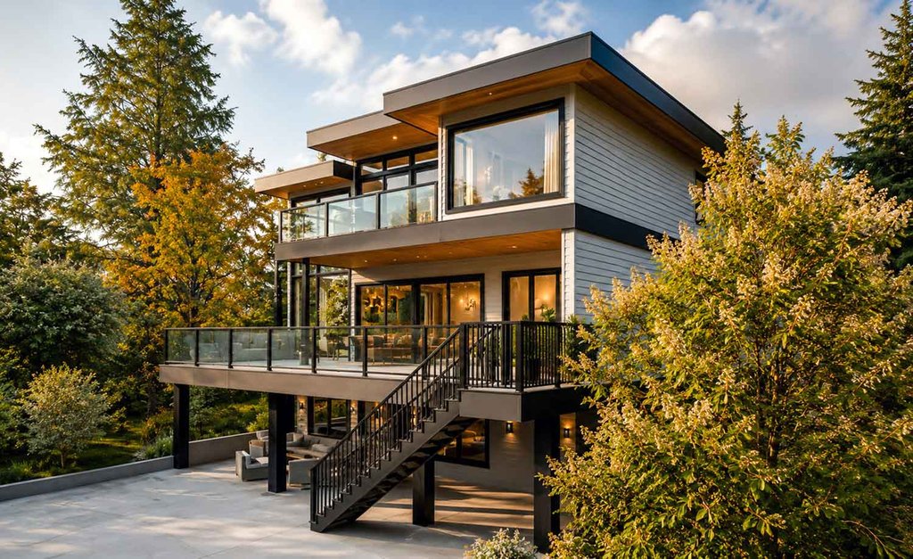 Exterior - Other Elevation 1 for Contemporary House Plan #1101-70 - 3 bed, 3.5 bath