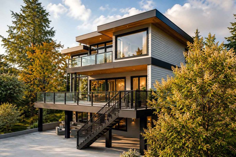 Architectural House Design - Exterior - Other Elevation 1 for Contemporary House Plan #1101-70 - 3 bed, 3.5 bath