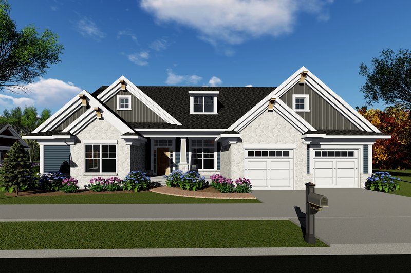 Home Plan - Ranch Exterior - Front Elevation Plan #70-1421