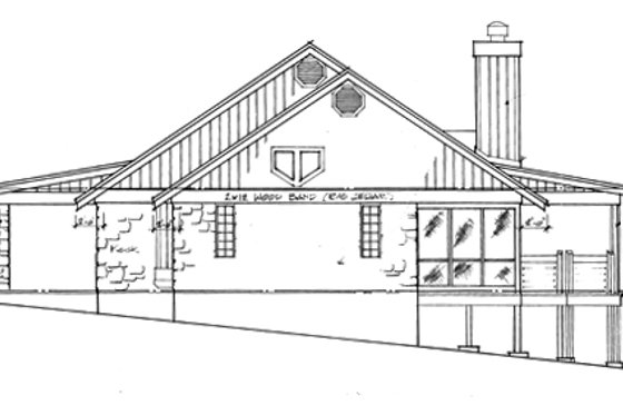 Exterior - Other Elevation 1 for Ranch House Plan #140-134 - 2 bed, 2.5 bath