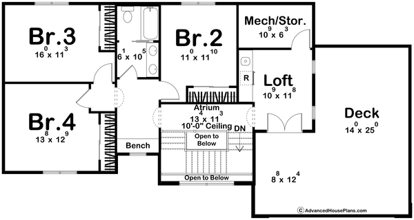Dream House Plan - Adobe / Southwestern Floor Plan - Upper Floor Plan #455-503