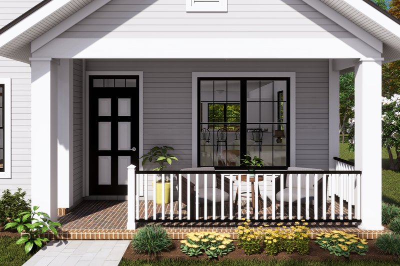 House Plan Design - Exterior - Covered Porch for Cottage House Plan #513-5 - 3 bed, 2 bath