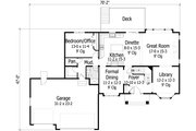 European Style House Plan - 4 Beds 3 Baths 2797 Sq/Ft Plan #51-423 