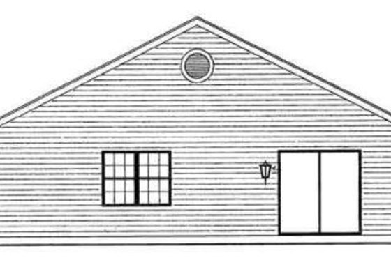 Exterior - Rear Elevation for Traditional House Plan #72-226 - 3 bed, 2 bath