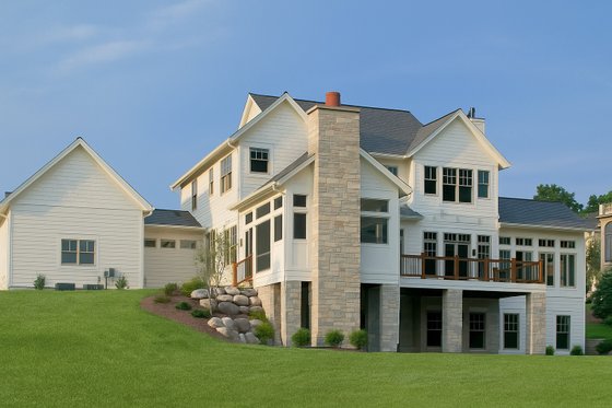 Exterior - Rear Elevation for Craftsman House Plan #928-45 - 3 bed, 2.5 bath