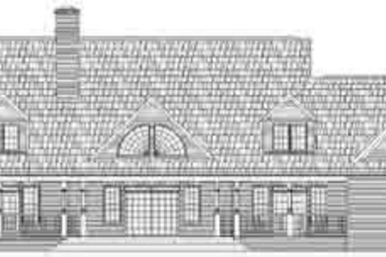 Exterior - Rear Elevation for Country House Plan #119-224 - 4 bed, 3 bath