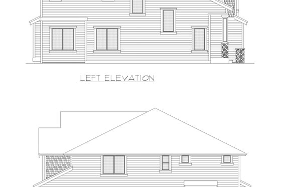 Exterior - Other Elevation for Colonial House Plan #1066-76 - 6 bed, 3 bath