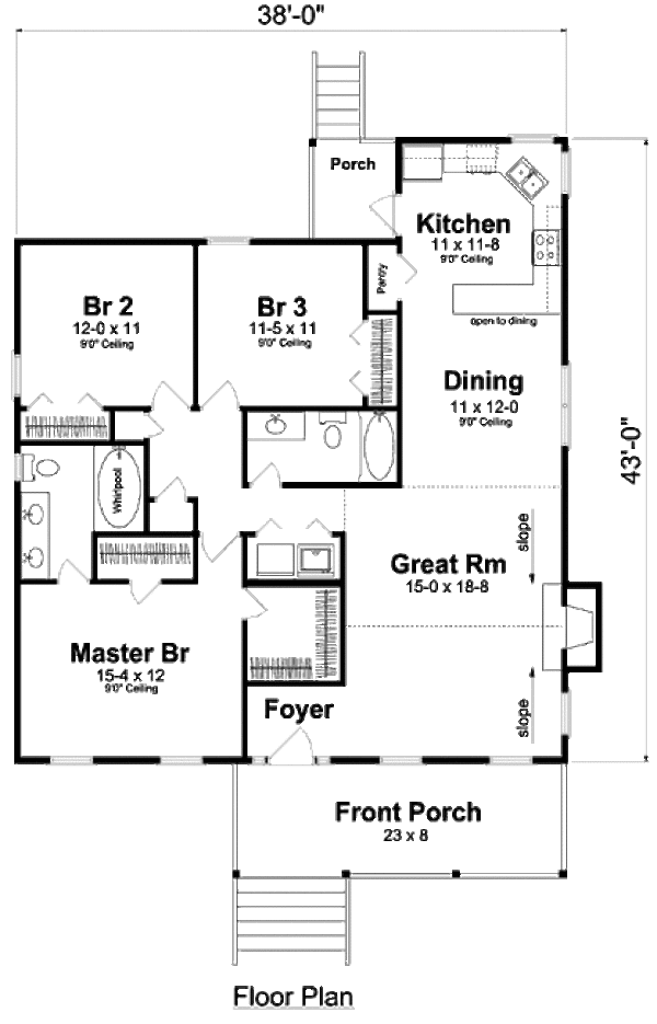 Farmhouse Floor Plan - Main Floor Plan #312-717