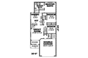Southern Style House Plan - 3 Beds 2 Baths 1297 Sq/Ft Plan #34-161 