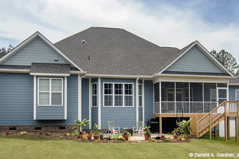 Architectural House Design - Exterior - Rear Elevation for European House Plan #929-3 - 4 bed, 3 bath