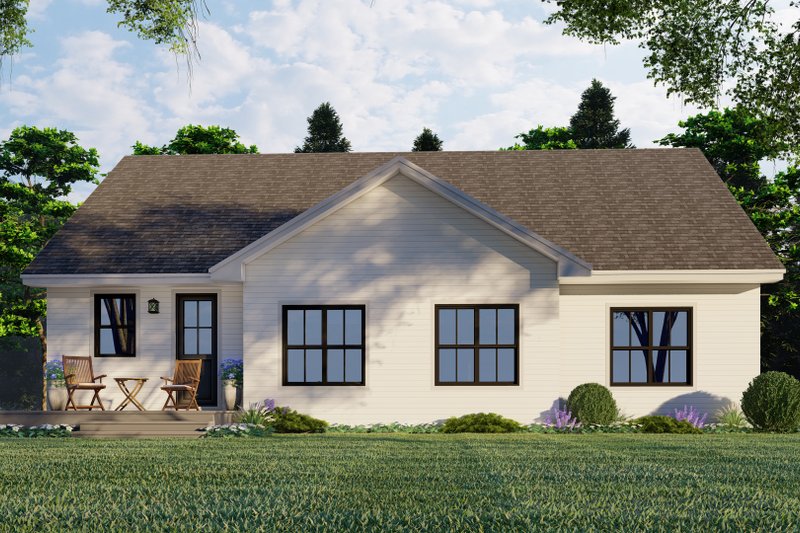 Architectural House Design - Exterior - Rear Elevation for Farmhouse House Plan #51-1176 - 3 bed, 2 bath