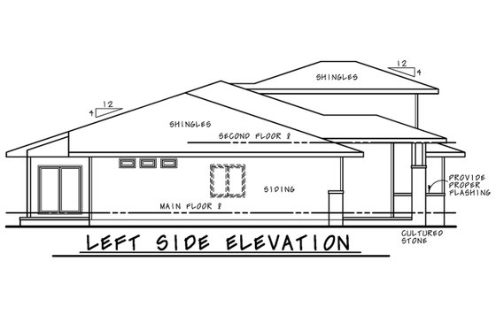 Exterior - Other Elevation for Contemporary House Plan #20-2428 - 2 bed, 2.5 bath