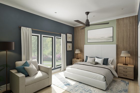 Interior - Master Bedroom for Farmhouse House Plan #45-631 - 3 bed, 2 bath
