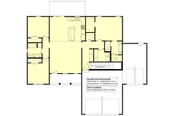 Floor Plan - Other Floor for Ranch House Plan #430-297 - 3 bed, 2 bath
