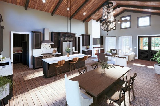 Interior - Kitchen for Barndominium House Plan #44-296 - 3 bed, 2 bath