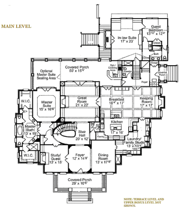 Architectural House Design - Classical Floor Plan - Main Floor Plan #429-47