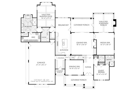 Floor Plan - Main Floor for Country House Plan #927-982 - 4 bed, 4.5 bath