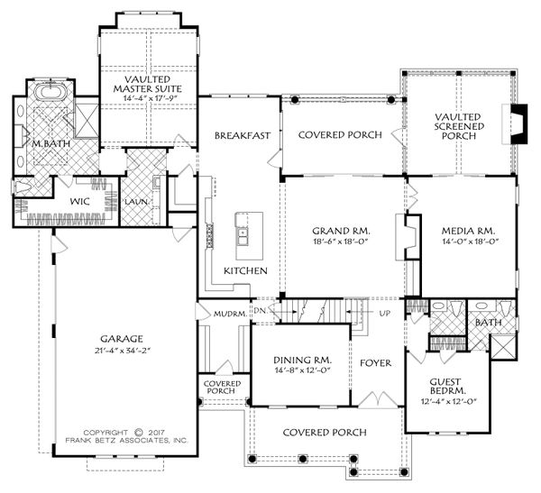 Country Floor Plan - Main Floor Plan #927-982