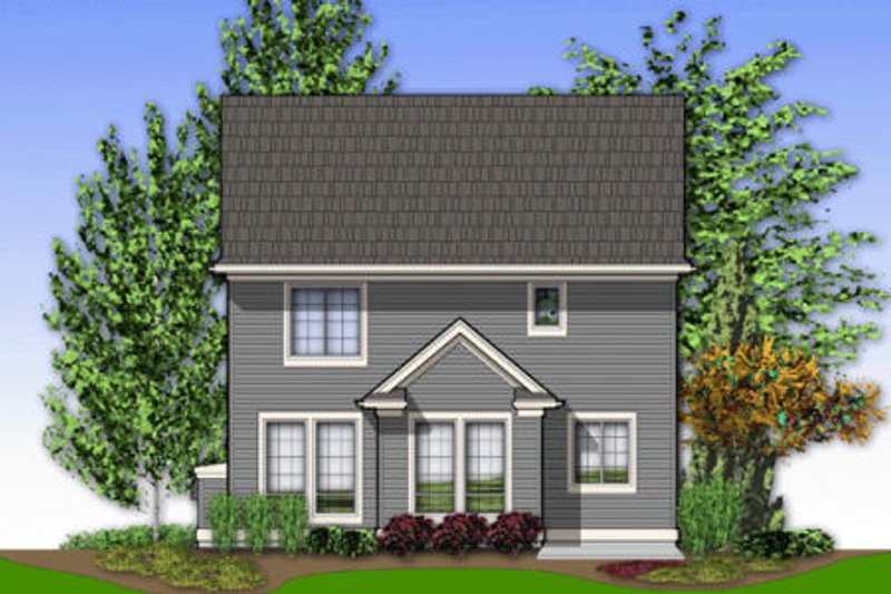 Home Plan - Exterior - Rear Elevation for Traditional House Plan #48-136 - 3 bed, 2.5 bath