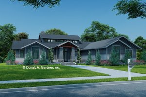 Ranch Exterior - Front Elevation Plan #929-1148