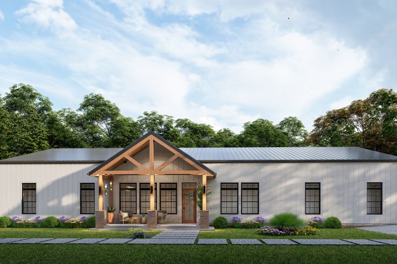 Dream House Plan - Barndominium Exterior - Front Elevation Plan #1117-5