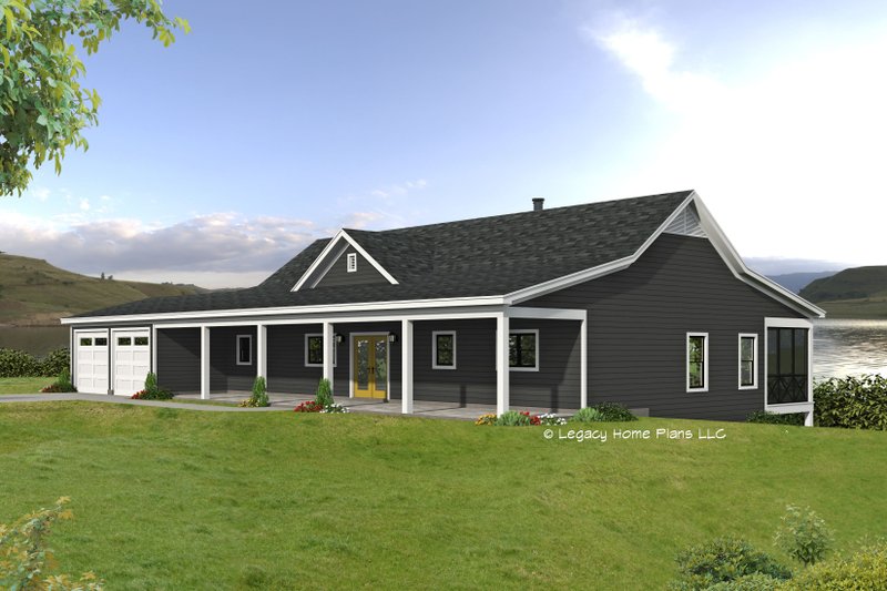 House Blueprint - Ranch Exterior - Front Elevation Plan #932-677