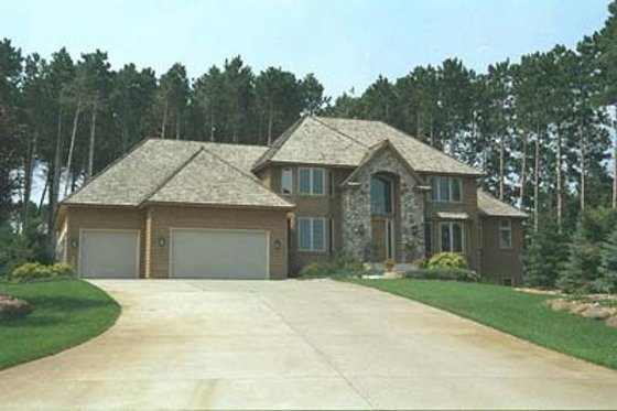 Exterior - Front Elevation for European House Plan #51-174 - 4 bed, 3.5 bath