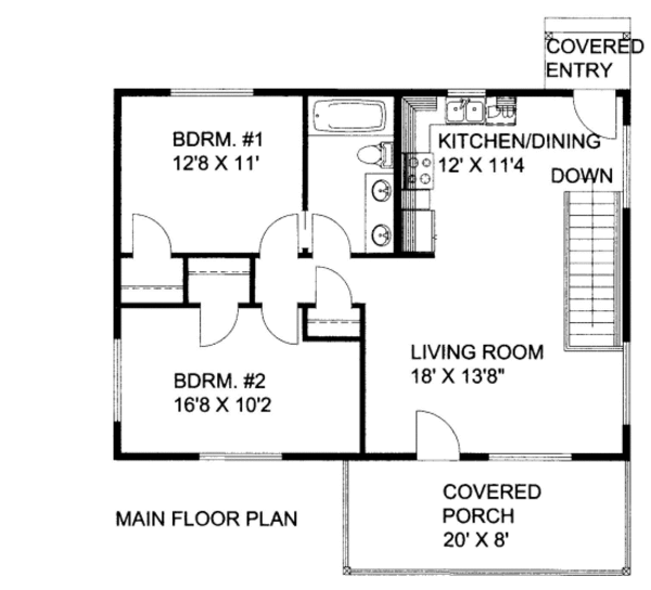 Traditional Floor Plan - Main Floor Plan #117-724