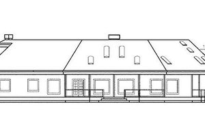 Exterior - Rear Elevation for Cottage House Plan #60-234 - 4 bed, 3 bath