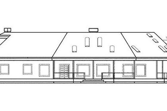 Exterior - Rear Elevation for Cottage House Plan #60-234 - 4 bed, 3 bath