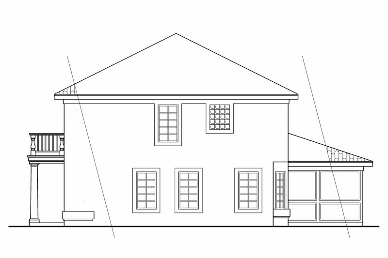 Home Plan - Exterior - Other Elevation 1 for Mediterranean House Plan #124-428 - 3 bed, 2.5 bath