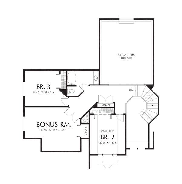 Home Plan - Traditional Floor Plan - Upper Floor Plan #48-159