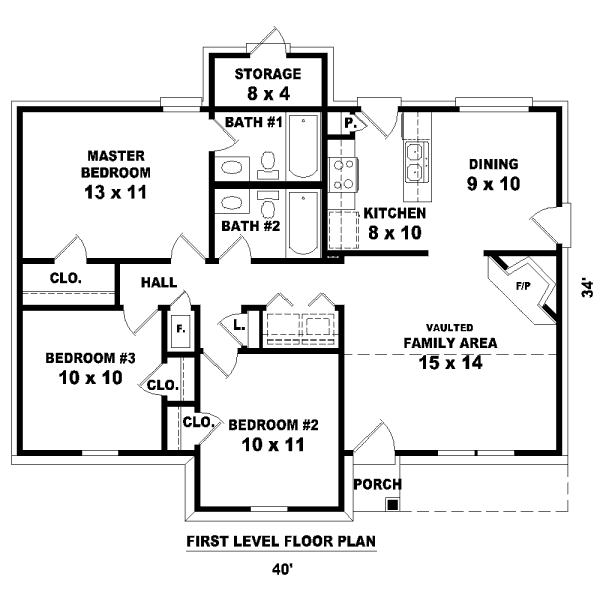 Traditional Floor Plan - Main Floor Plan #81-13852