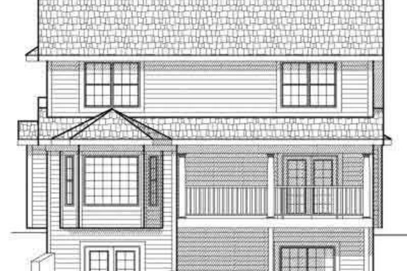 Home Plan - Exterior - Rear Elevation for Traditional House Plan #70-662 - 3 bed, 2.5 bath