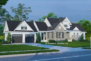 Exterior - Front Elevation 3 for Craftsman House Plan #929-943 - 3 bed, 3 bath