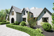 European Style House Plan - 5 Beds 3.5 Baths 3753 Sq/Ft Plan #1116-20 Exterior 