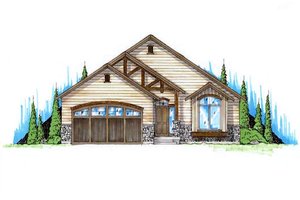 Ranch Exterior - Front Elevation Plan #5-234