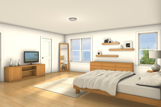 Interior - Master Bedroom 4 for Farmhouse House Plan #497-63 - 3 bed, 2.5 bath