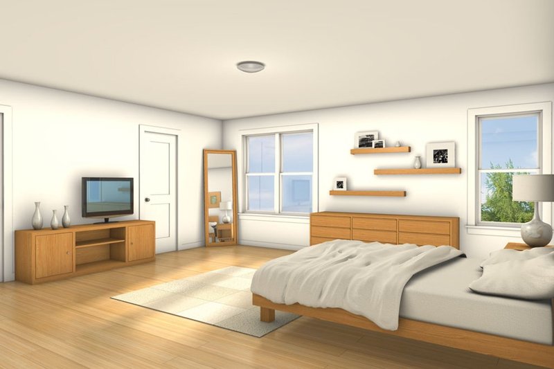 House Blueprint - Interior - Master Bedroom 4 for Farmhouse House Plan #497-63 - 3 bed, 2.5 bath