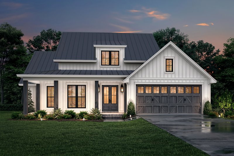House Blueprint - Exterior - Front Elevation 3 for Farmhouse House Plan #430-264 - 3 bed, 2.5 bath