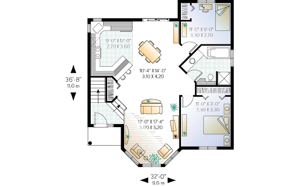 Architectural House Design - Traditional Floor Plan - Main Floor Plan #23-144