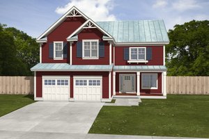 Farmhouse Exterior - Front Elevation Plan #497-5