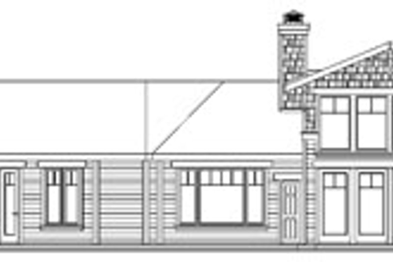 Home Plan - Exterior - Rear Elevation for Craftsman House Plan #124-737 - 2 bed, 2.5 bath