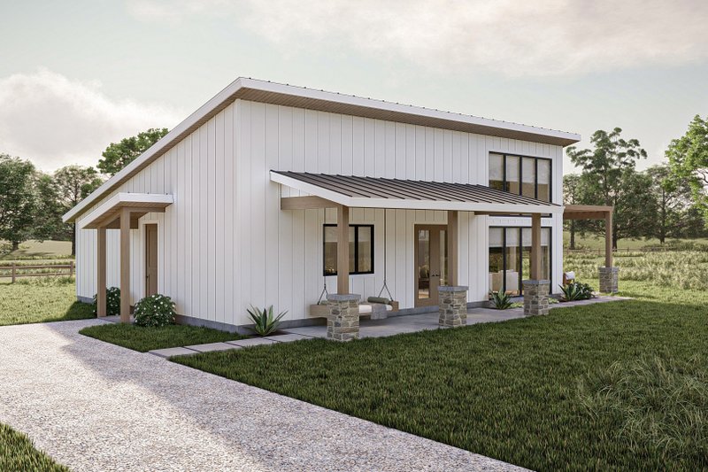 Architectural House Design - Exterior - Other Elevation 1 for Barndominium House Plan #455-533 - 2 bed, 2 bath