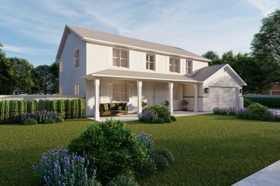 Exterior - Front Elevation 3 for Traditional House Plan #1060-17 - 7 bed, 4 bath