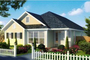 Cottage Exterior - Front Elevation Plan #513-2179